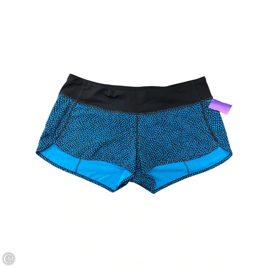 Athletic Shorts By Lululemon In Black & Blue, Size: 10