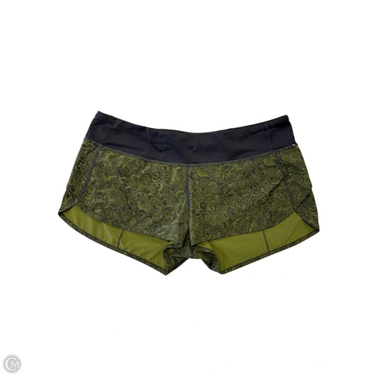 Athletic Shorts By Lululemon In Black & Green, Size: 10