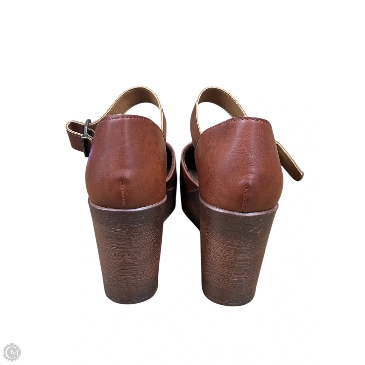 Shoes Heels Wedge By Boc In Brown, Size: 9