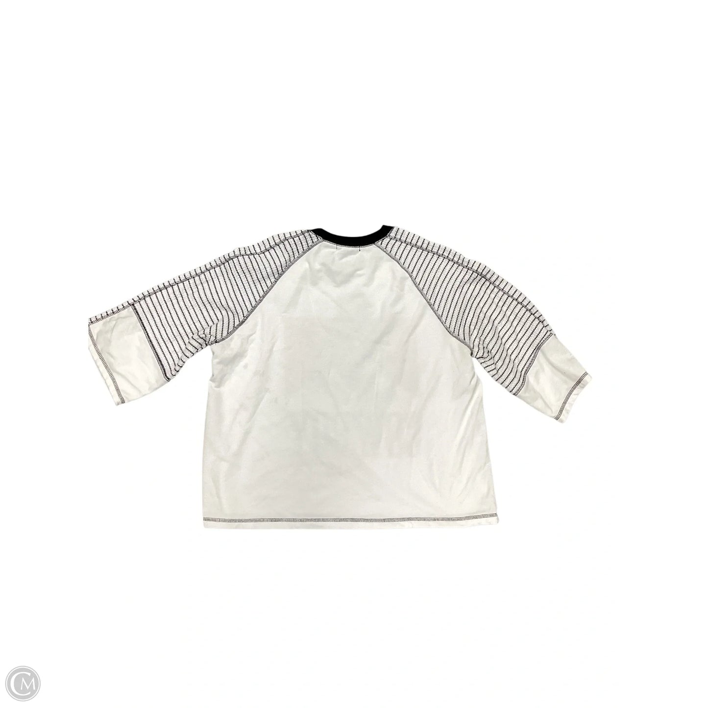 Top Long Sleeve By Clothes Mentor In Black & White, Size: L