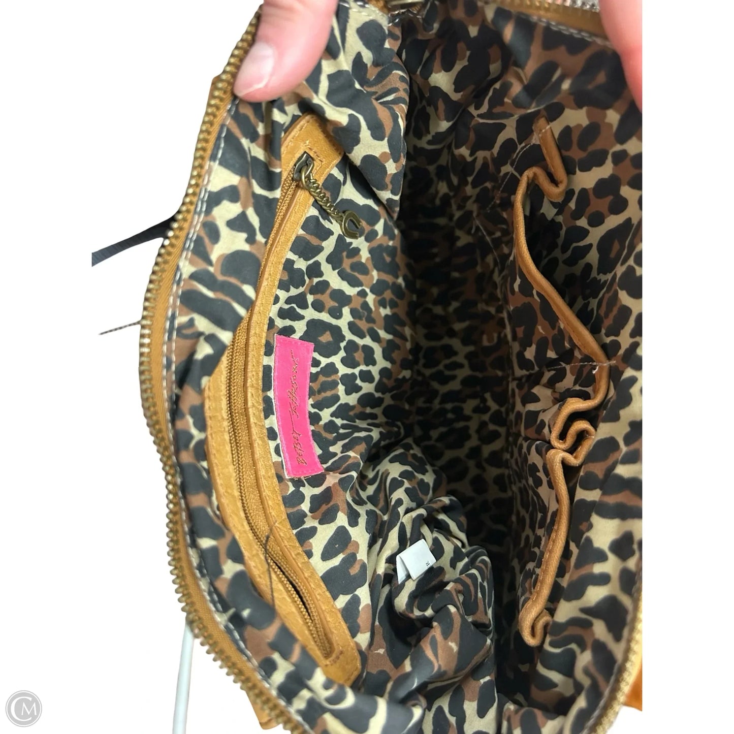 Handbag Leather By Betsey Johnson, Size: Medium