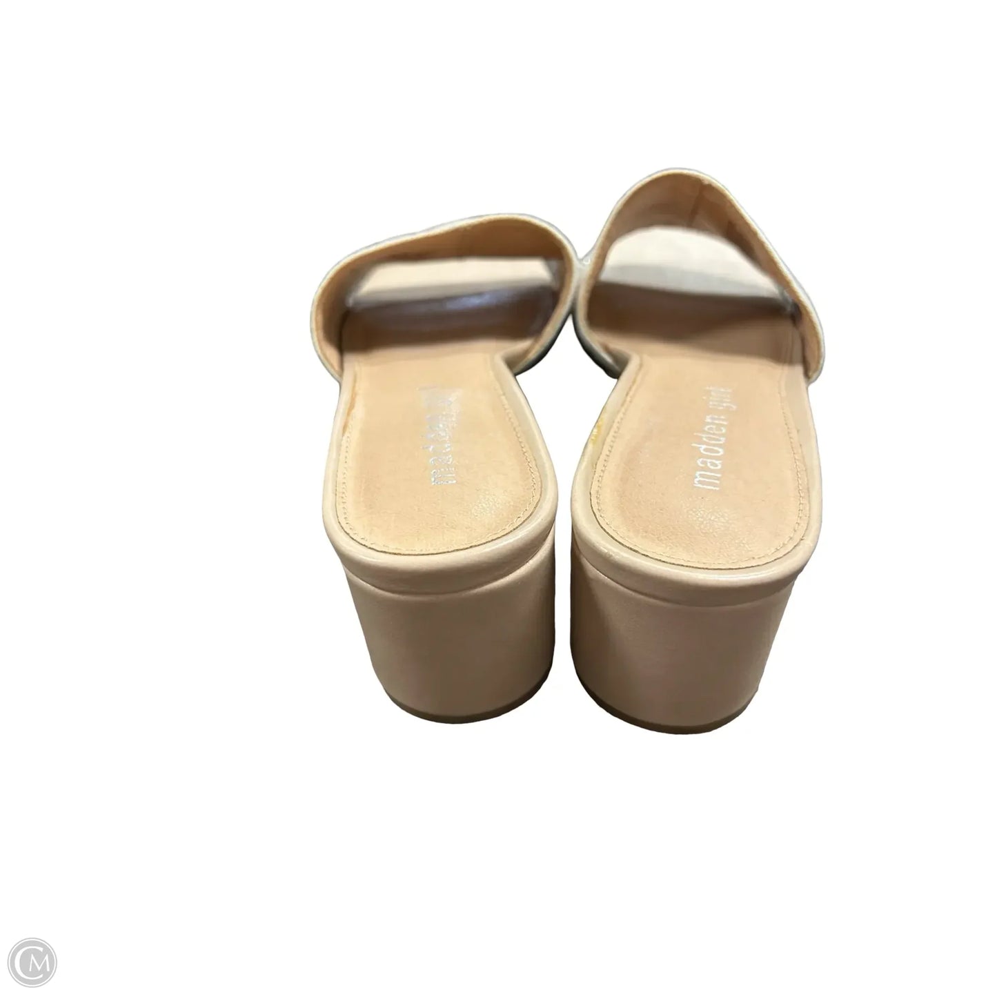 Sandals Heels Block By Madden Girl In Cream, Size: 9