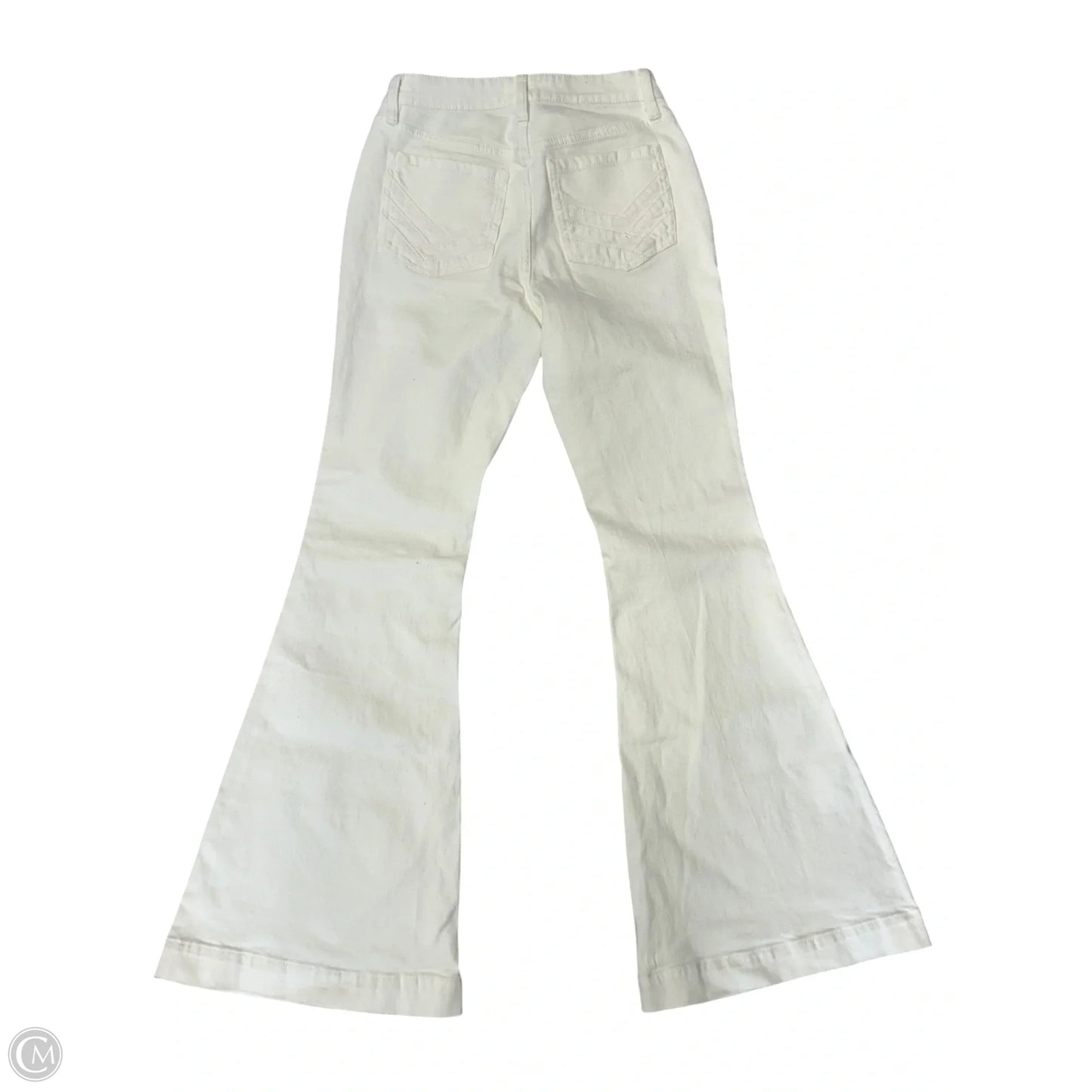 Jeans Flared By Shyanne In White Denim, Size: 4