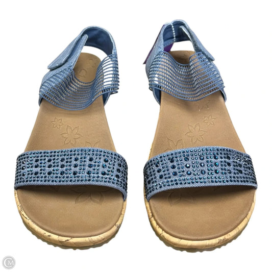 Sandals Heels Wedge By Skechers In Blue, Size: 8