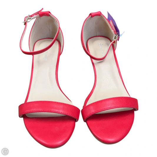 Sandals Heels Kitten By Clothes Mentor In Red, Size: 8