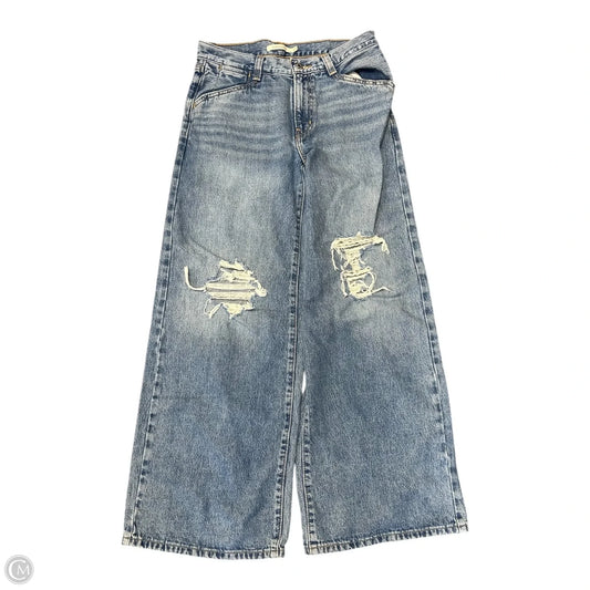 Jeans Wide Leg By Levis In Blue Denim, Size: 4