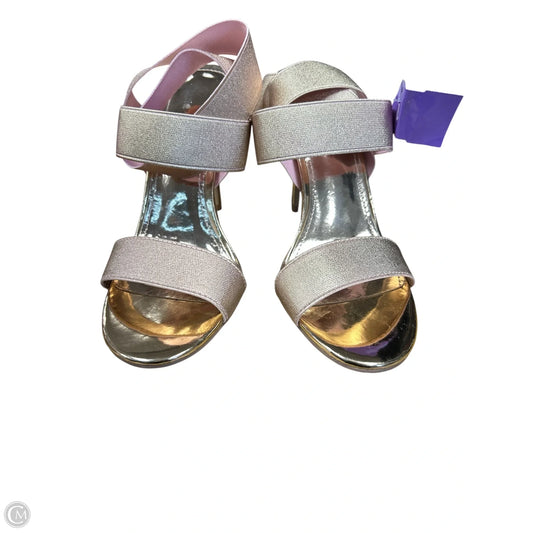 Sandals Heels Stiletto By Clothes Mentor In Rose Gold, Size: 7.5