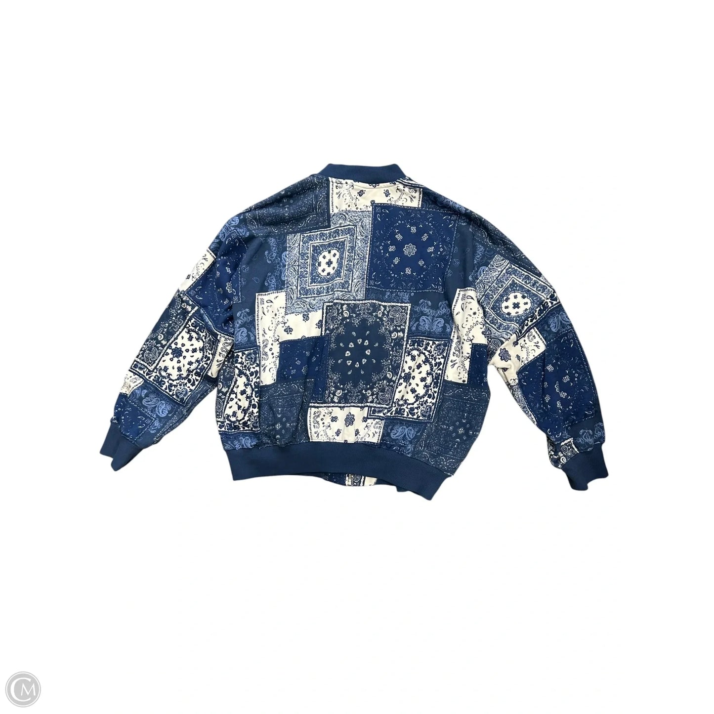 Sweatshirt Crewneck By Fabletics In Blue & White, Size: L