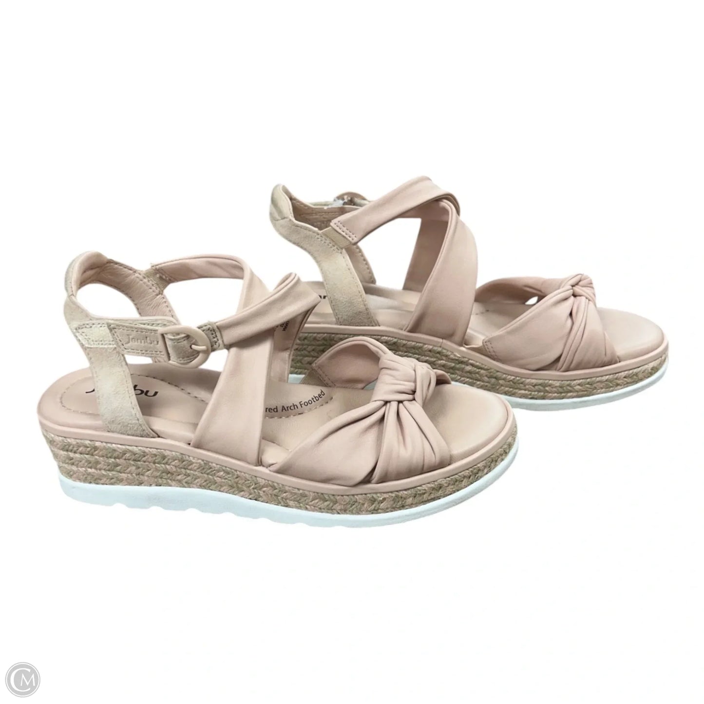 Sandals Heels Wedge By Jambu In Pink, Size: 7