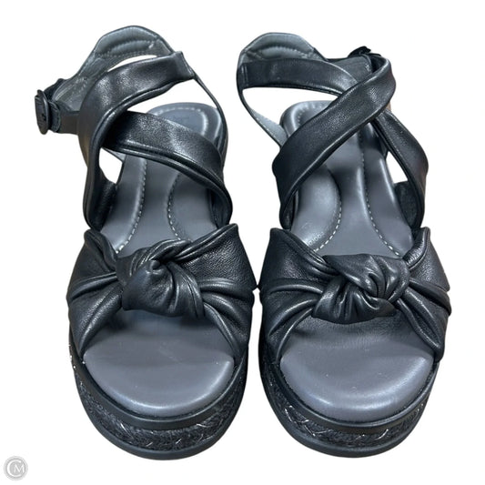 Sandals Heels Wedge By Jambu In Black, Size: 7