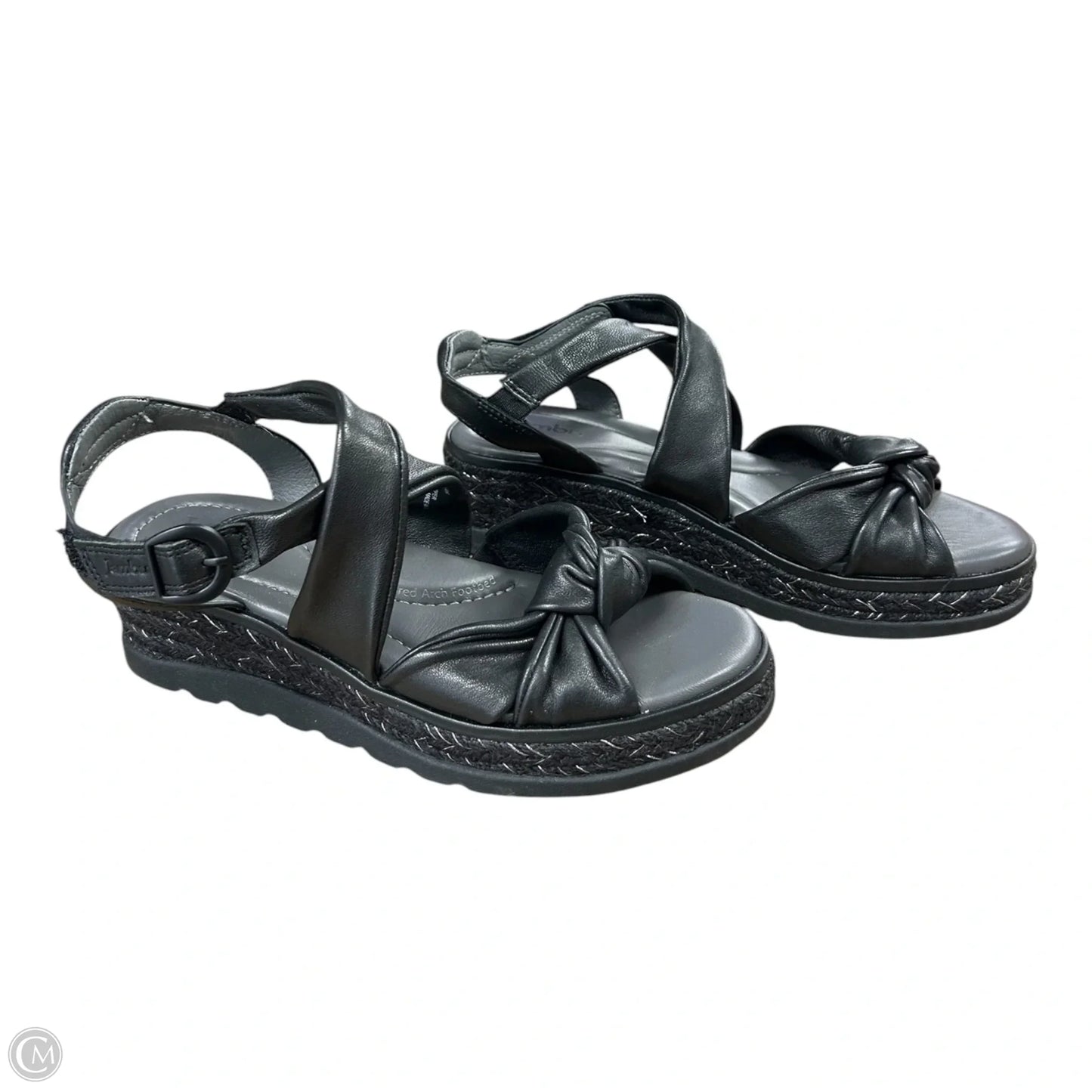 Sandals Heels Wedge By Jambu In Black, Size: 7