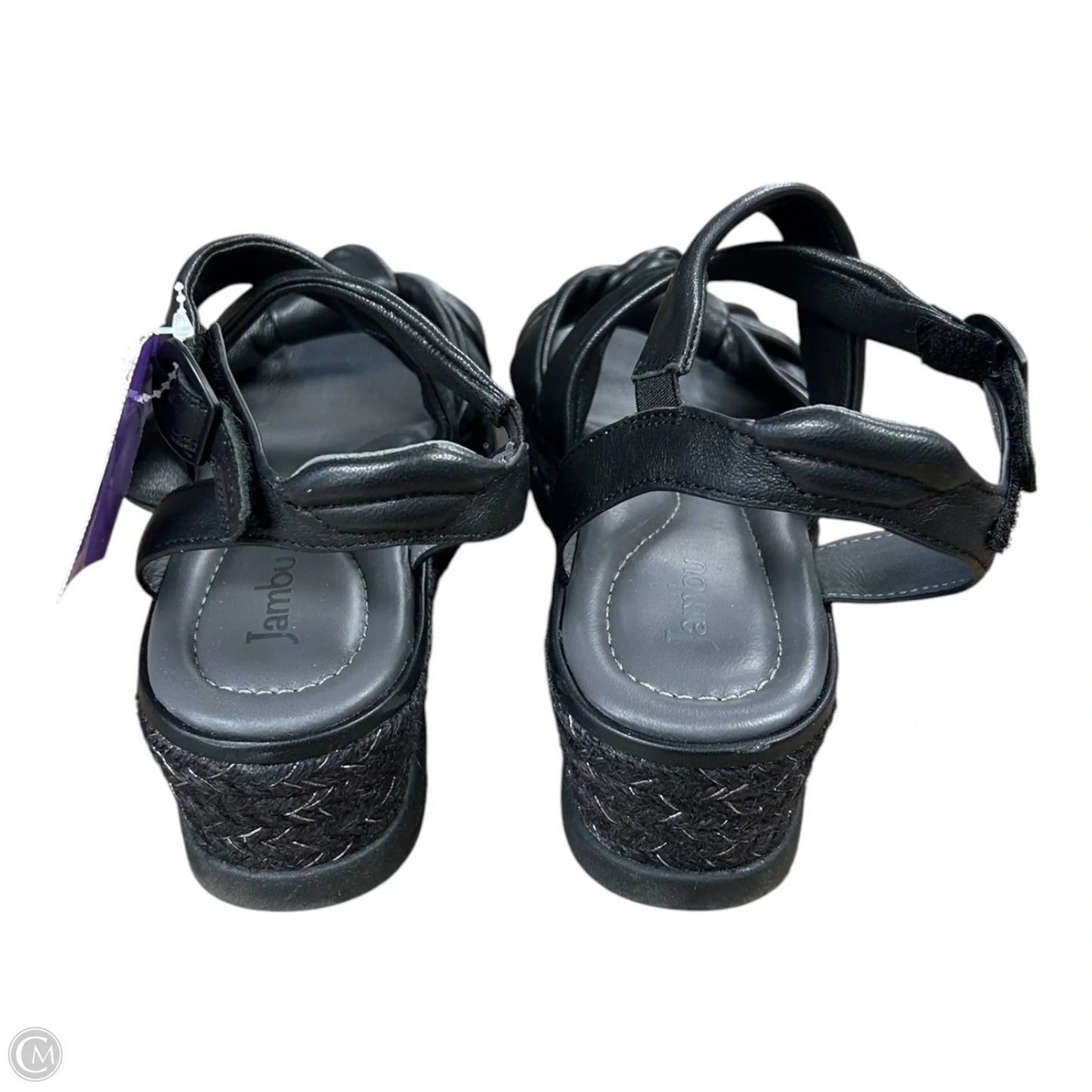 Sandals Heels Wedge By Jambu In Black, Size: 7