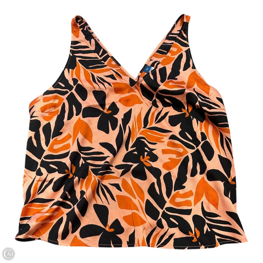 Top Sleeveless By Old Navy In Black & Orange, Size: 2x