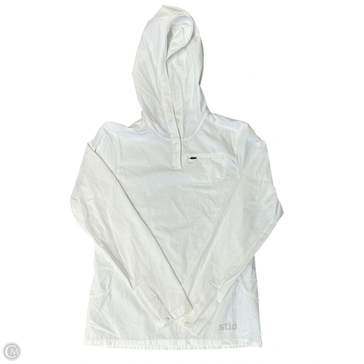 Athletic Top Long Sleeve Hoodie By Cmb In White, Size: Xs
