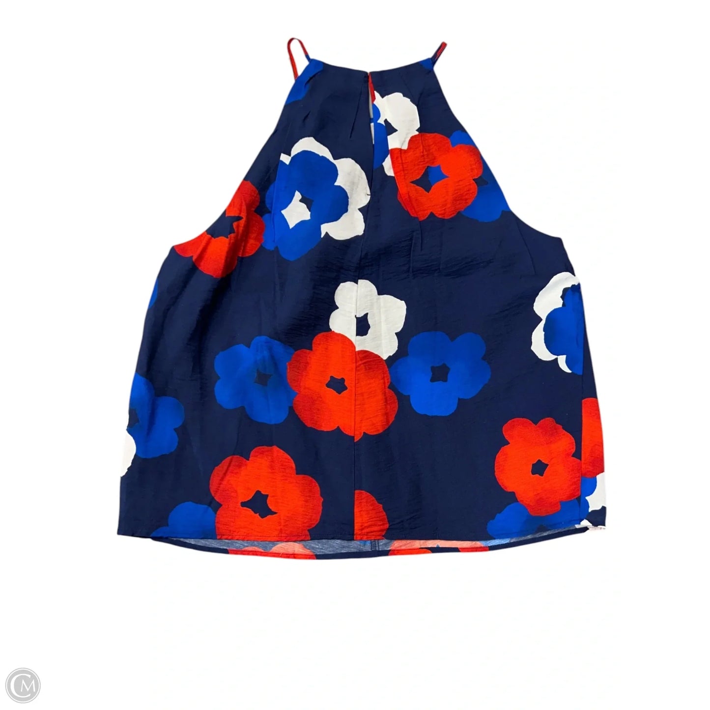 Top Sleeveless By Banana Republic In Blue Red & White, Size: S