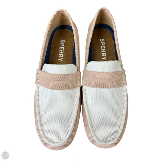 Shoes Flats By Sperry In Tan & White, Size: 8.5