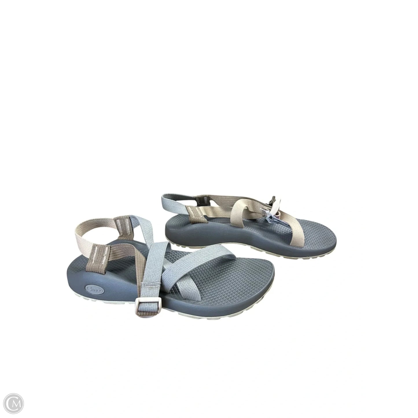 Sandals Flats By Chacos In Grey & Tan, Size: 9