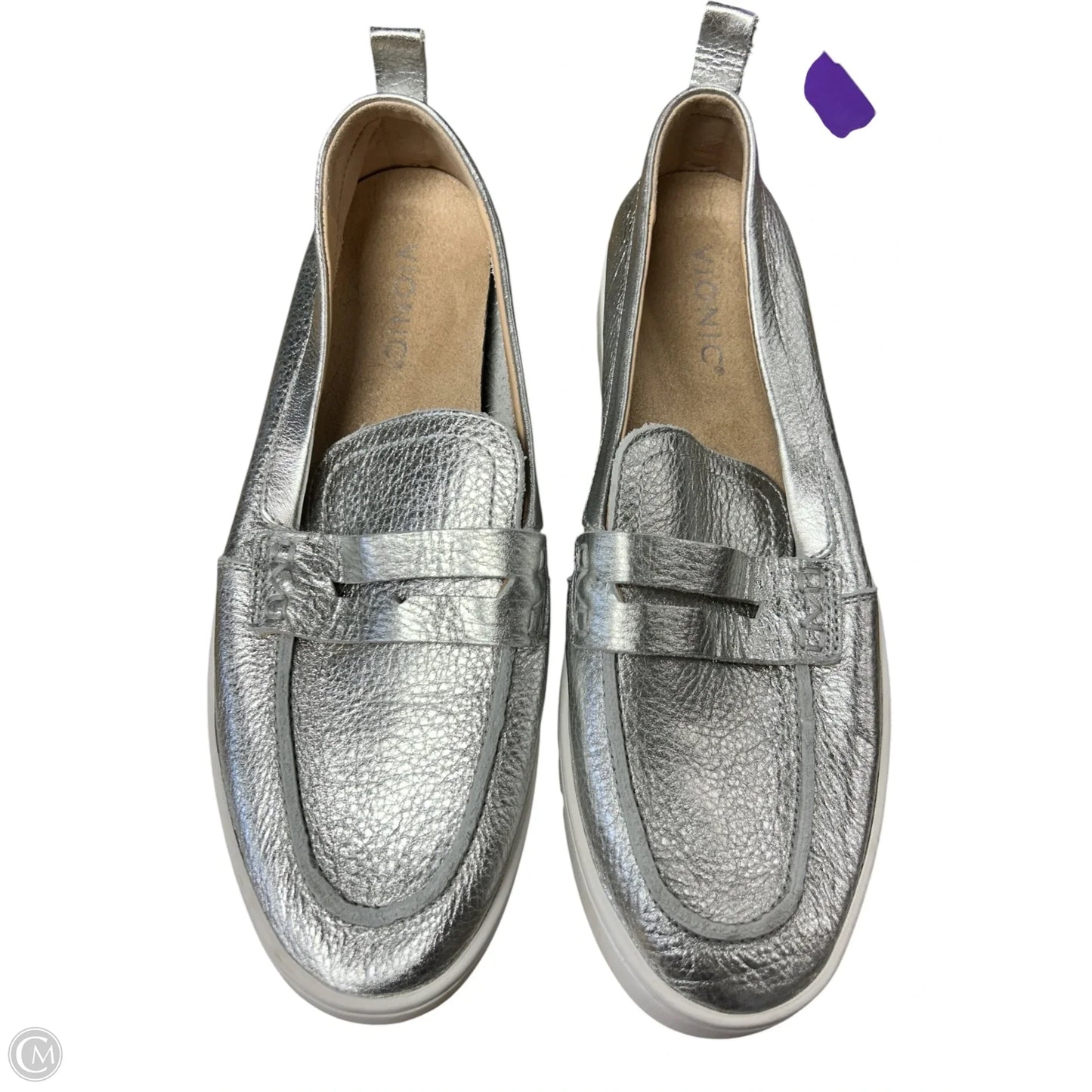 Shoes Flats By Vionic In Silver, Size: 9