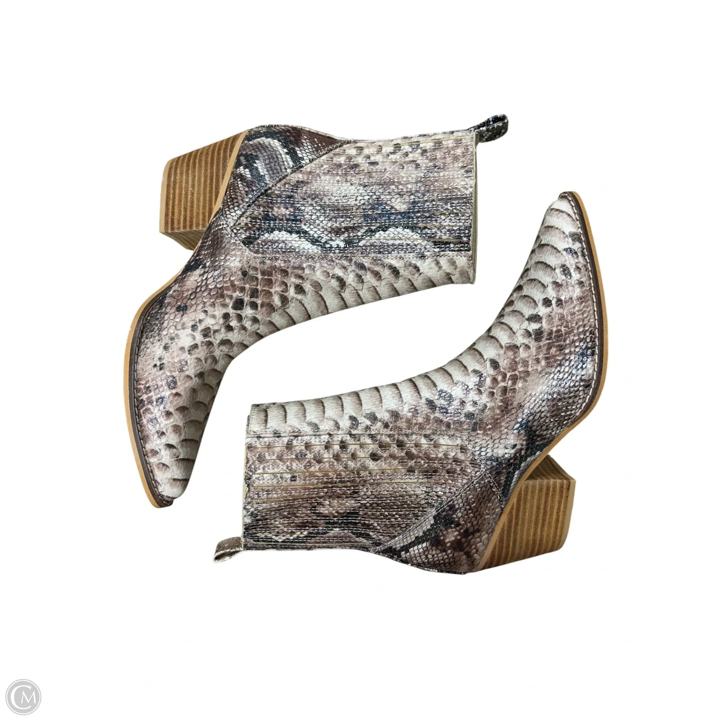 Boots Western By Cmc In Snakeskin Print, Size: 8.5