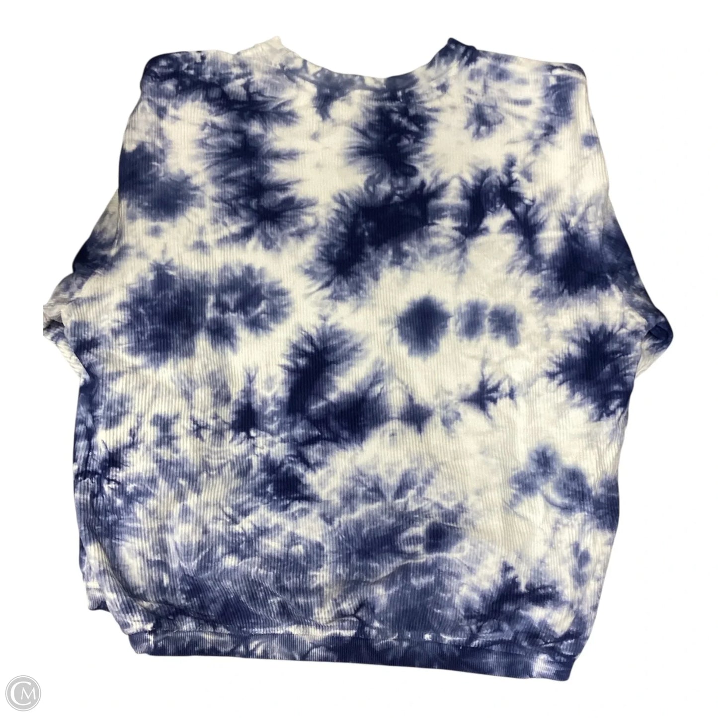 Sweatshirt Crewneck By Chicka-d In Blue & White, Size: L