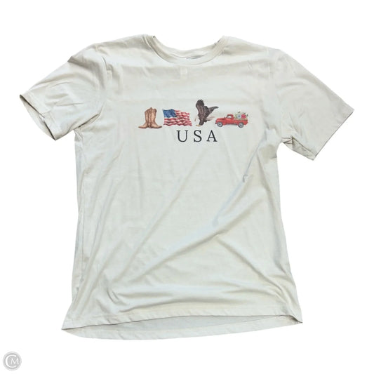 Top Short Sleeve Basic By Bella + Canvas In Cream, Size: L