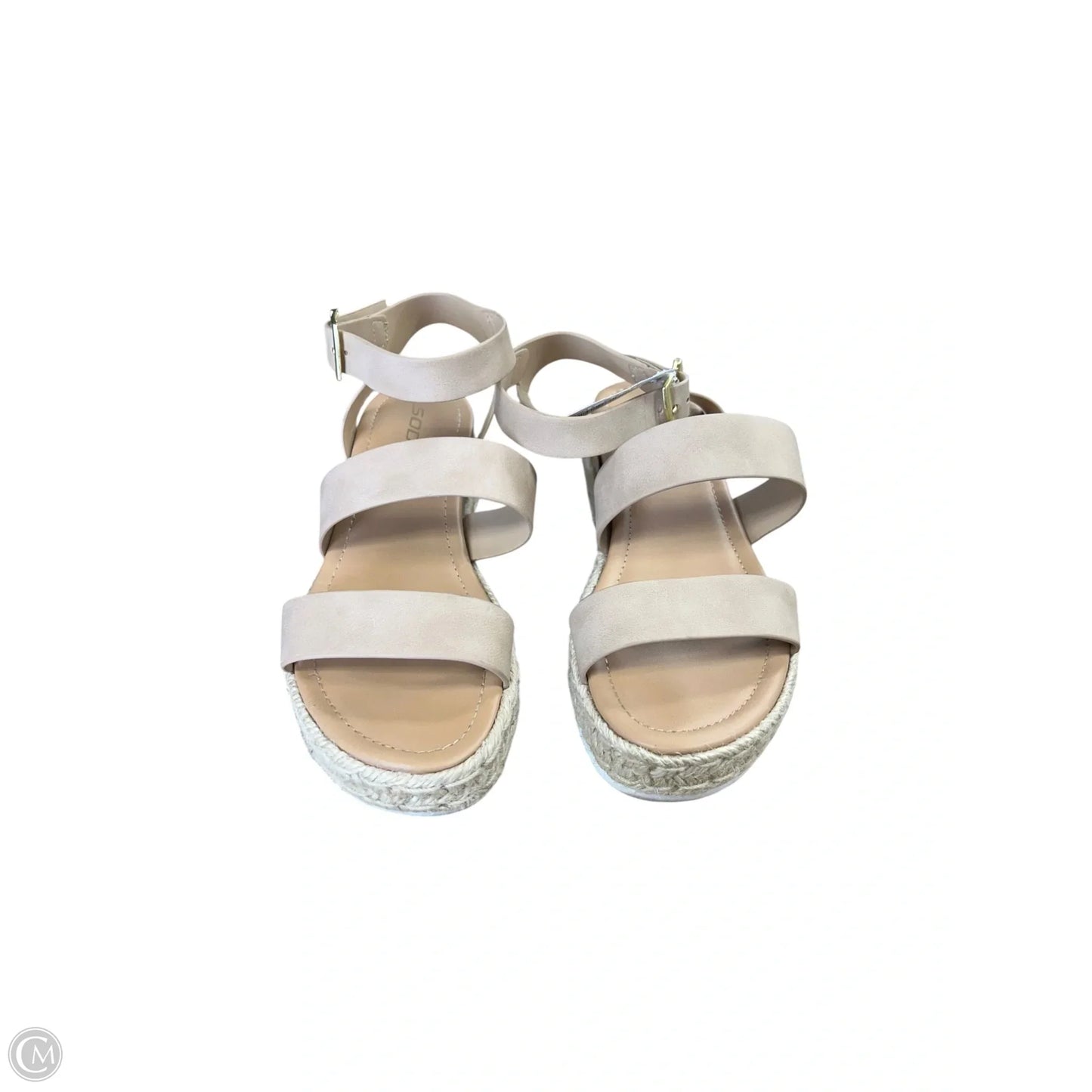 Sandals Flats By Soda In Tan, Size: 9