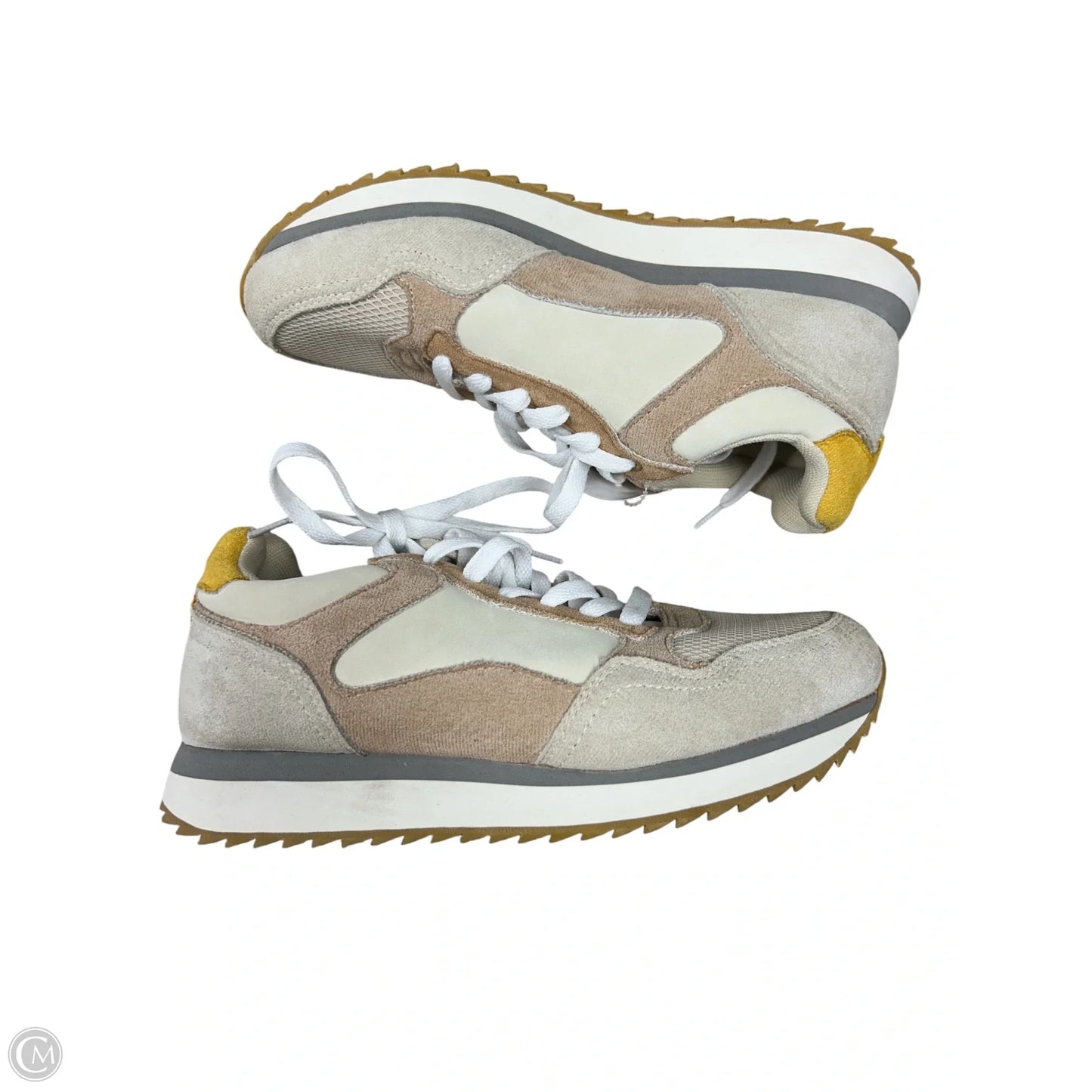 Shoes Sneakers By Cme In Tan & Yellow, Size: 6