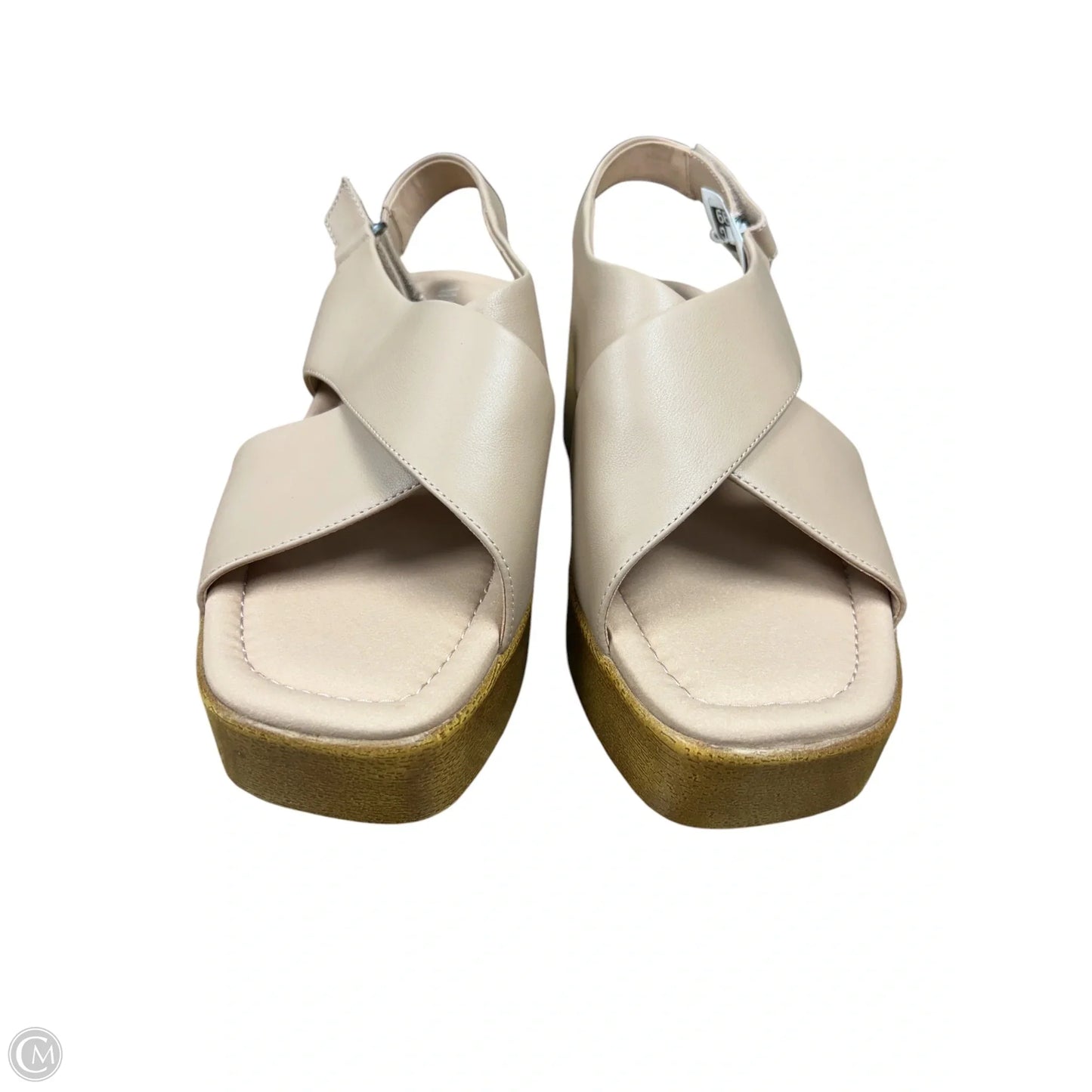 Sandals Heels Wedge By Cmc In Tan, Size: 10