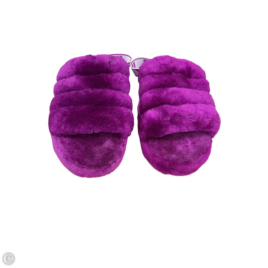 Slippers Designer By Ugg In Purple, Size: 10
