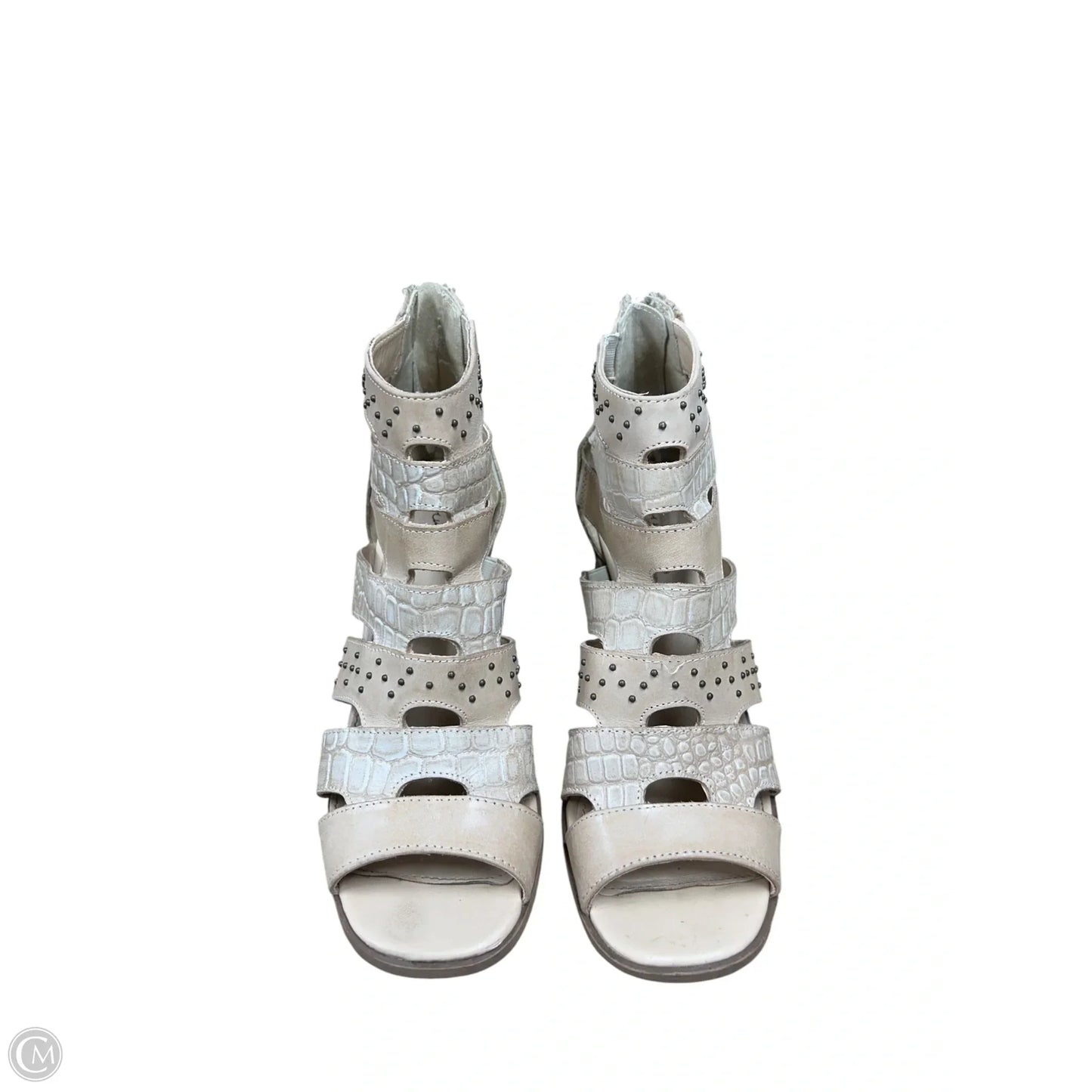Sandals Heels Block By Gimmicks In Tan, Size: 7