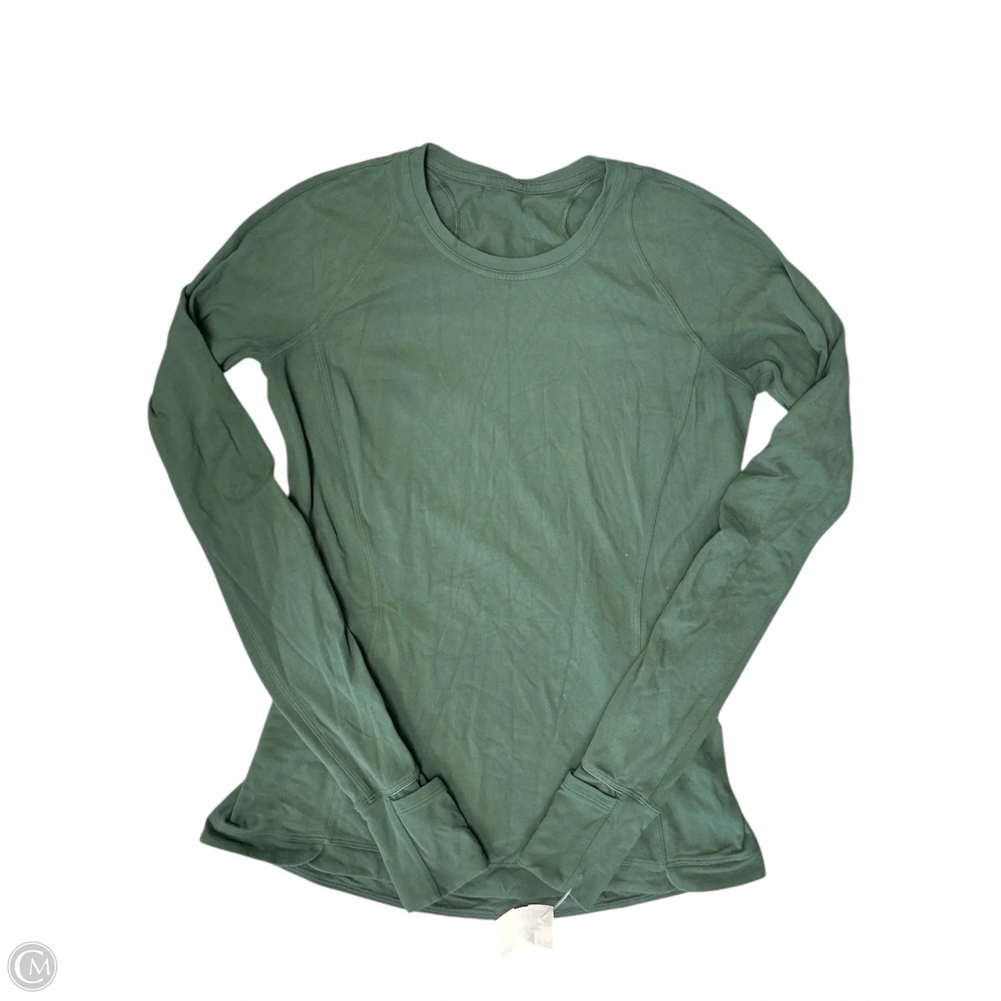 Athletic Top Long Sleeve Crewneck By Lululemon In Green, Size: 8