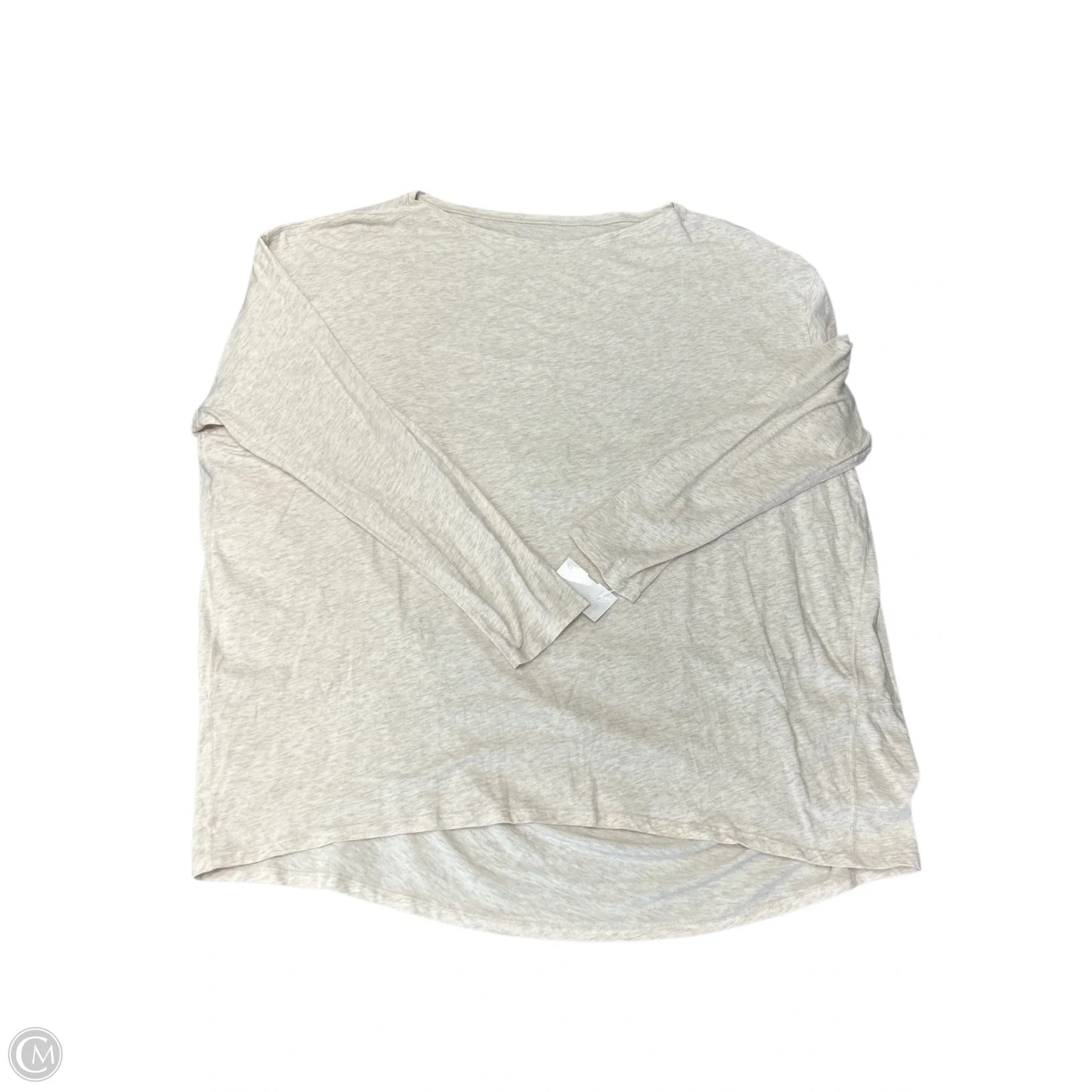Athletic Top Long Sleeve Crewneck By Lululemon In Tan, Size: 12