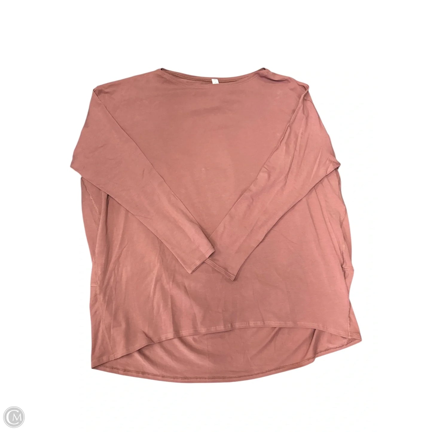 Athletic Top Long Sleeve Crewneck By Lululemon In Pink, Size: 12