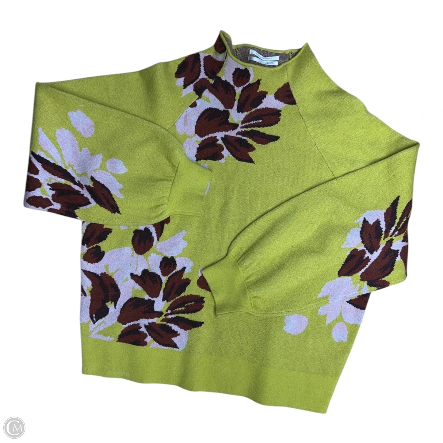 Sweater By Anthropologie In Floral Print, Size: L