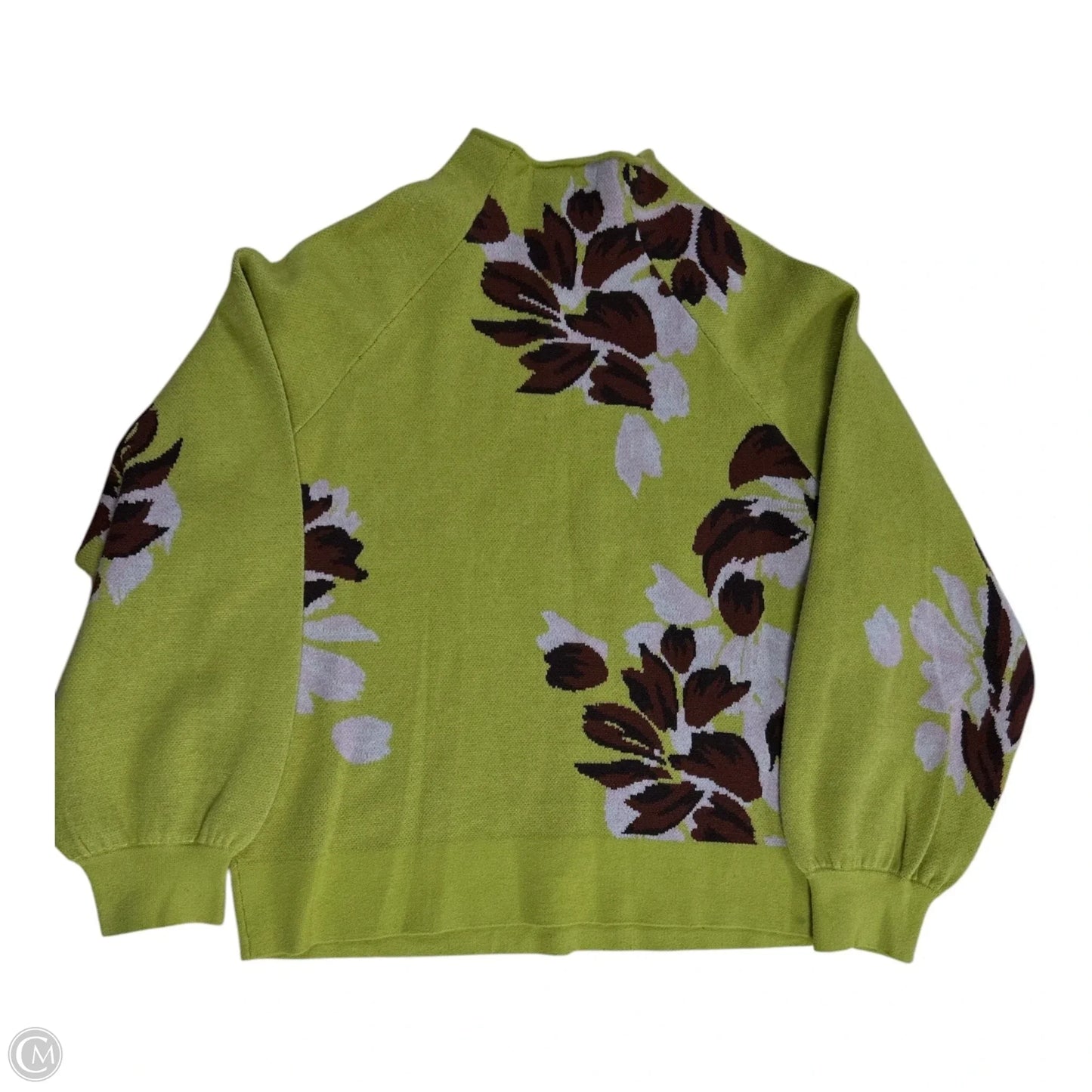 Sweater By Anthropologie In Floral Print, Size: L