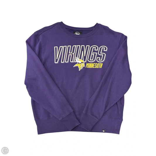Sweatshirt Crewneck By 47 In Purple, Size: L