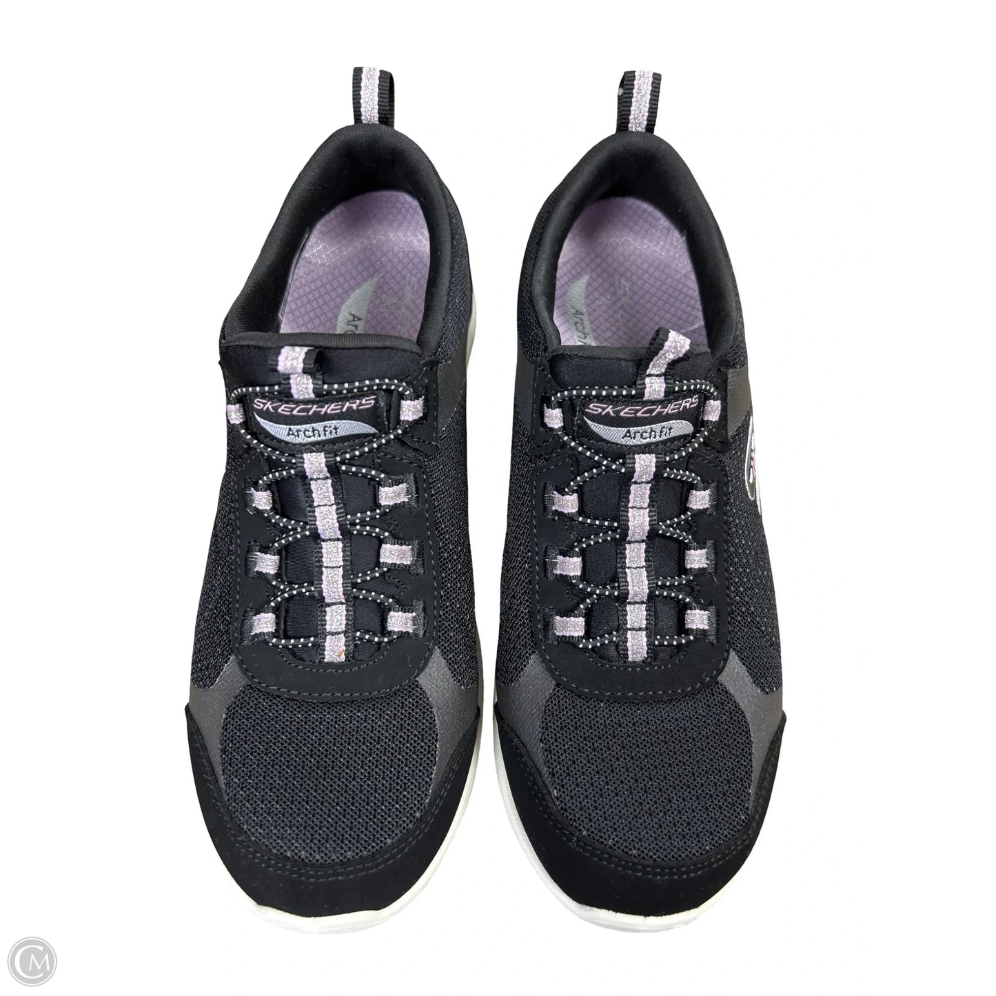 Shoes Athletic By Skechers In Black & Purple, Size: 6.5