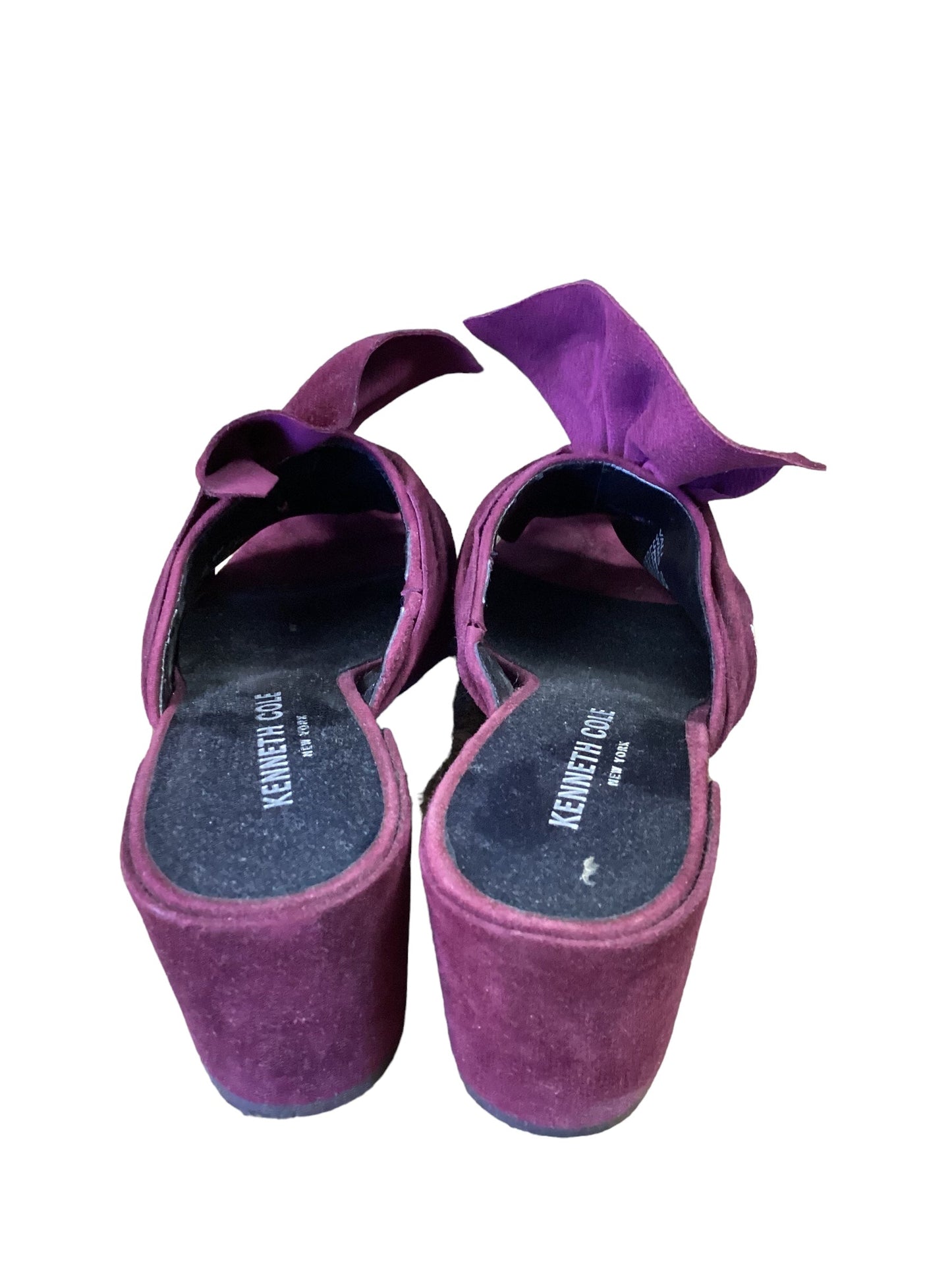 Purple Shoes Heels Block Kenneth Cole, Size 6