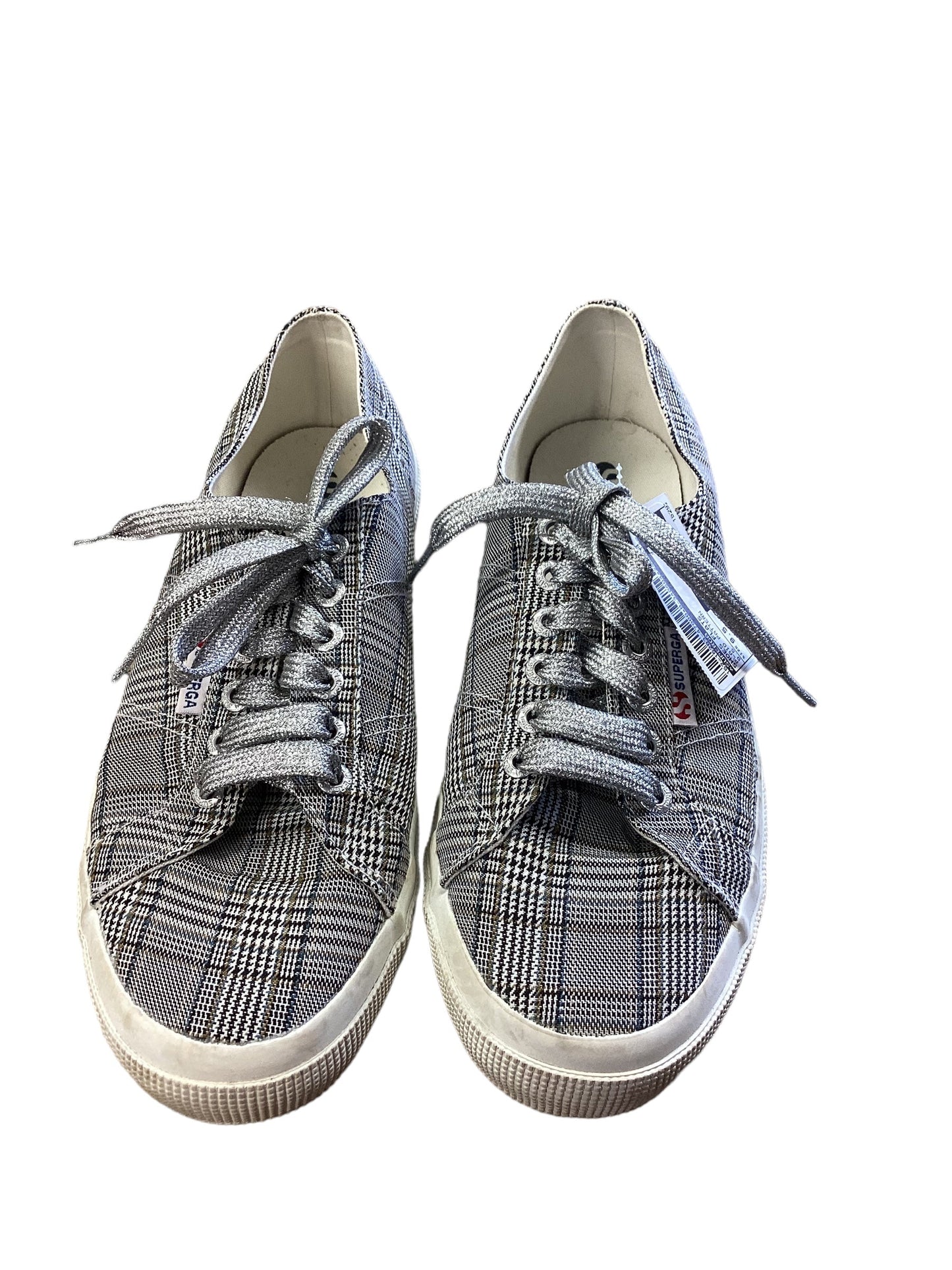 Plaid Pattern Shoes Flats Superga, Size 9.5