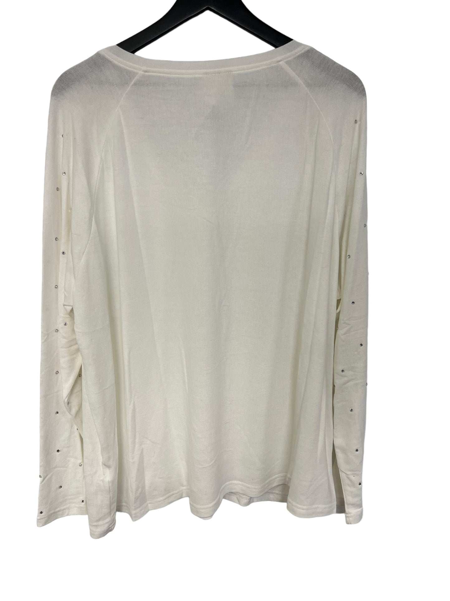 White Top Long Sleeve Vocal, Size 3x