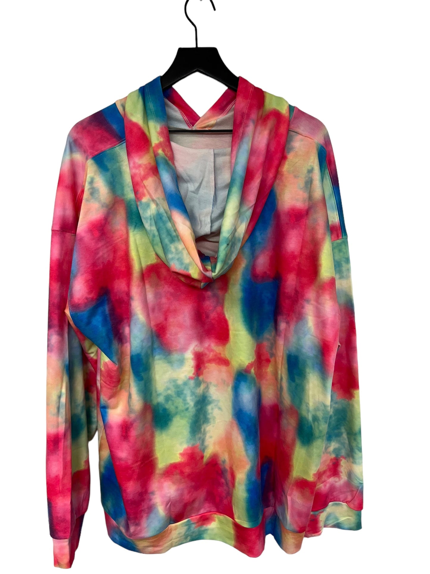 Tie Dye Print Top Long Sleeve Oddi, Size 3x