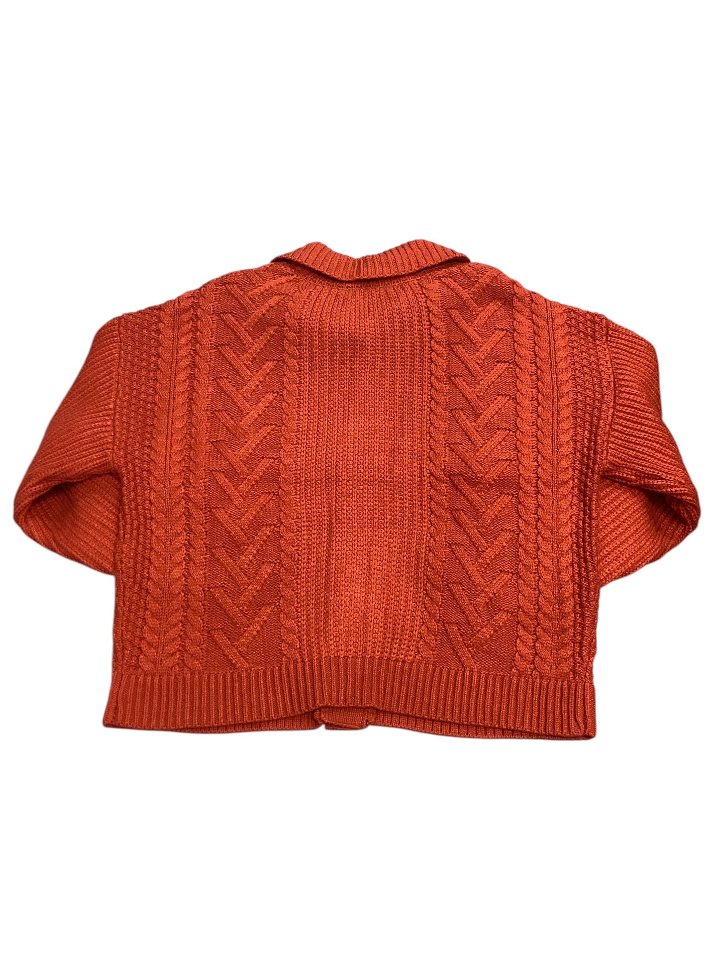 Sweater Cardigan By Clothes Mentor In Orange, Size: Xs