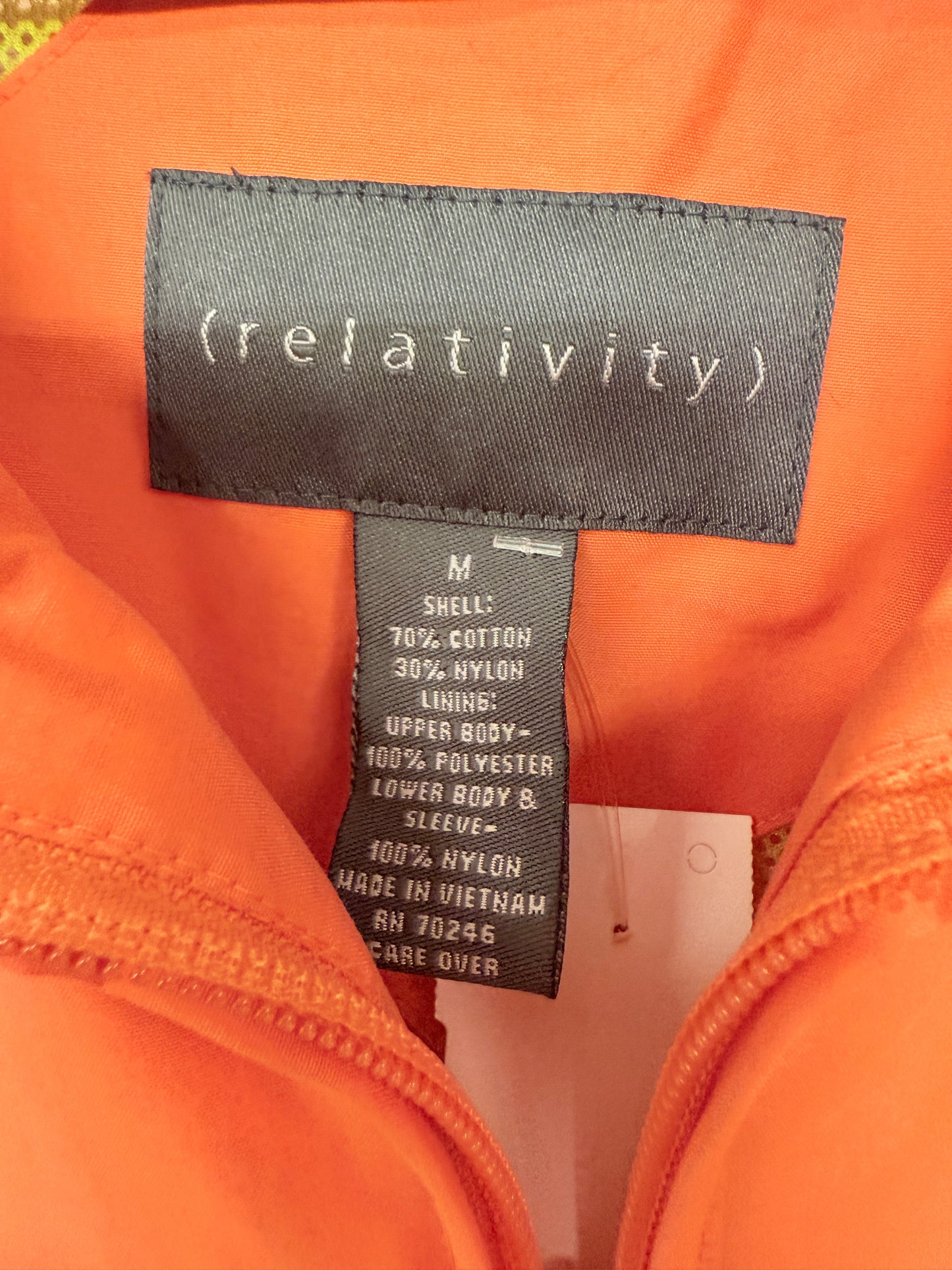 Jacket Other By Relativity In Orange, Size: M