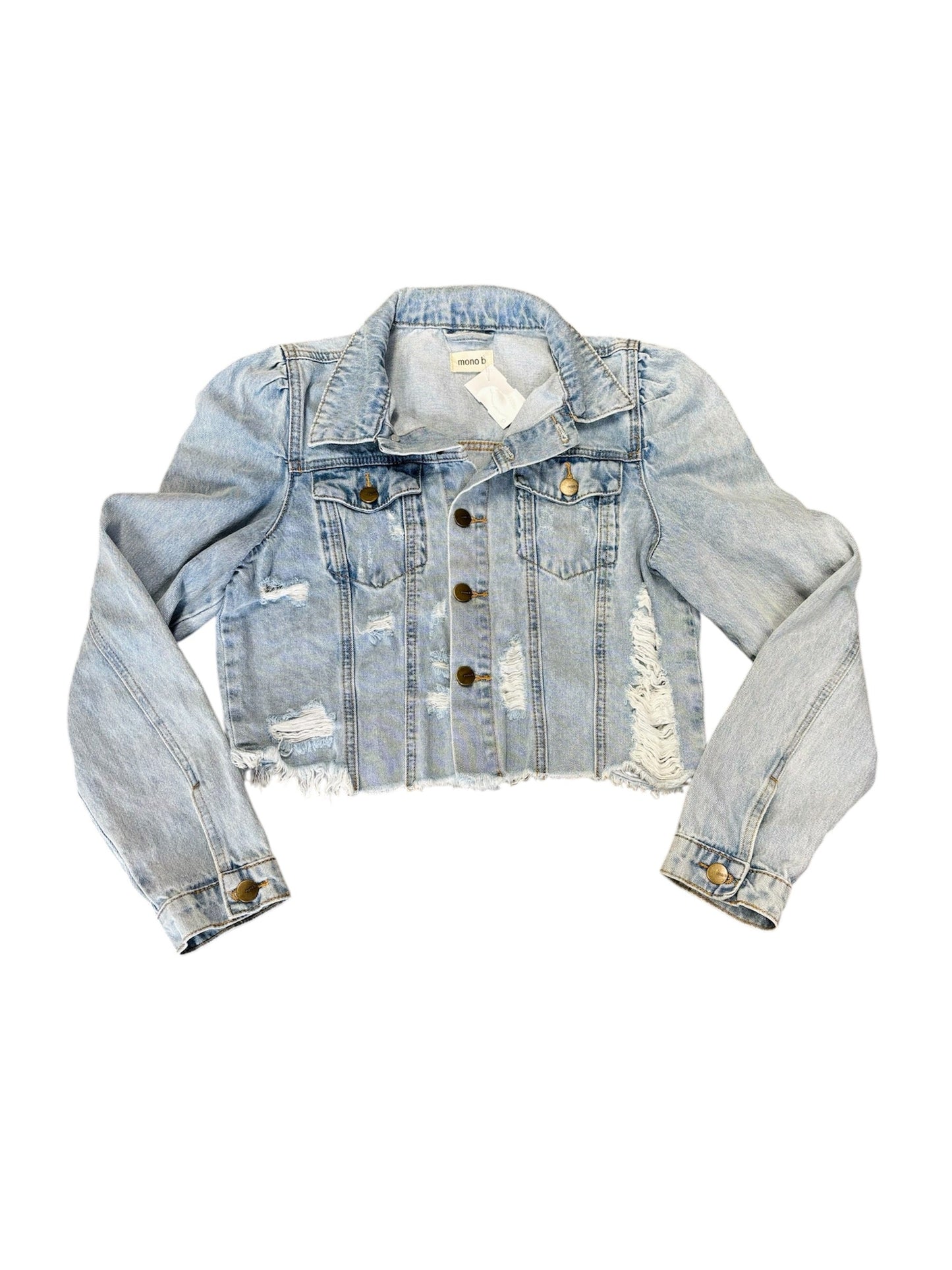 Jacket Denim By Mono B In Blue Denim, Size: M