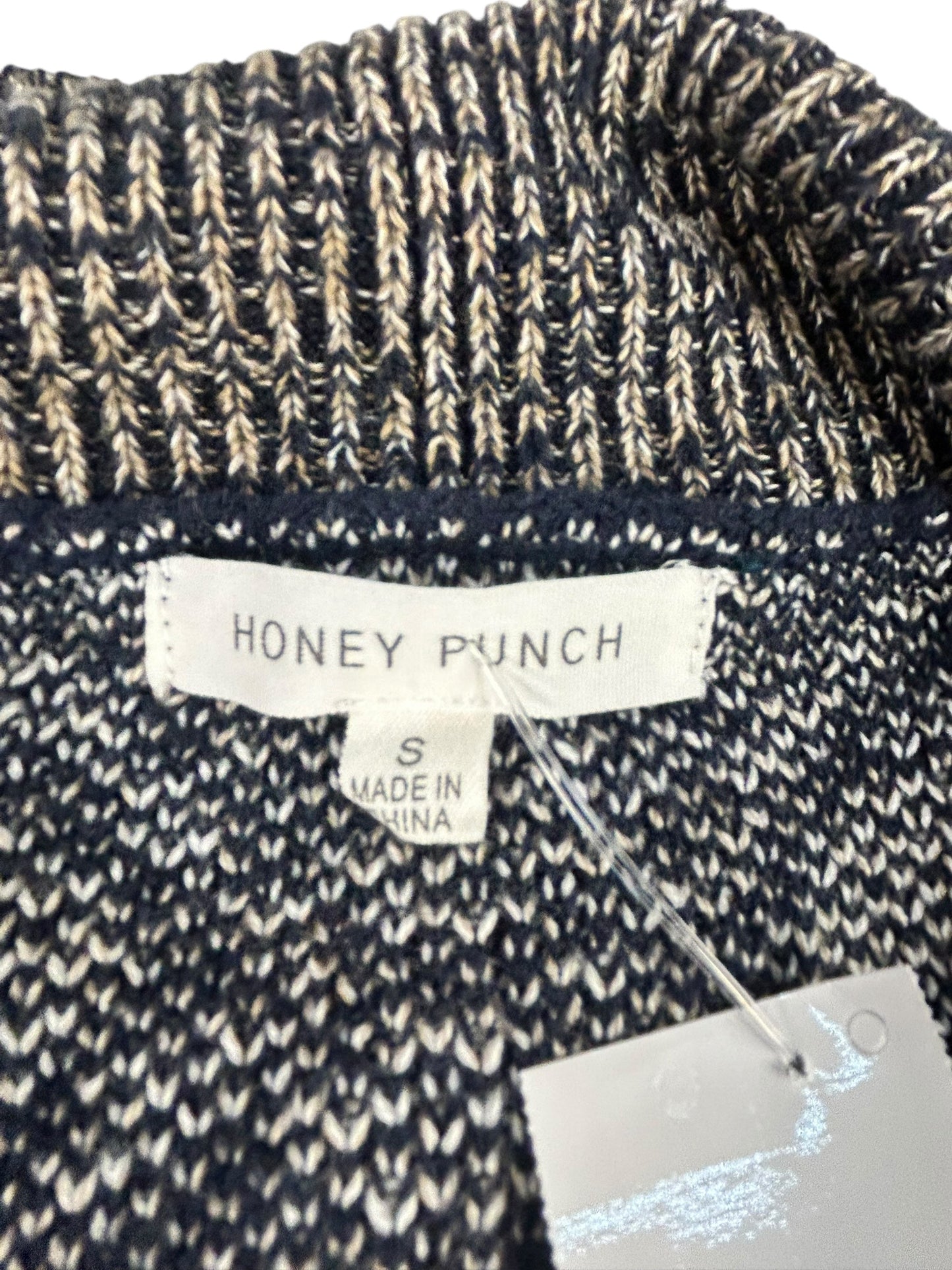 Sweater Cardigan By Honey Punch In Blue & Brown, Size: S