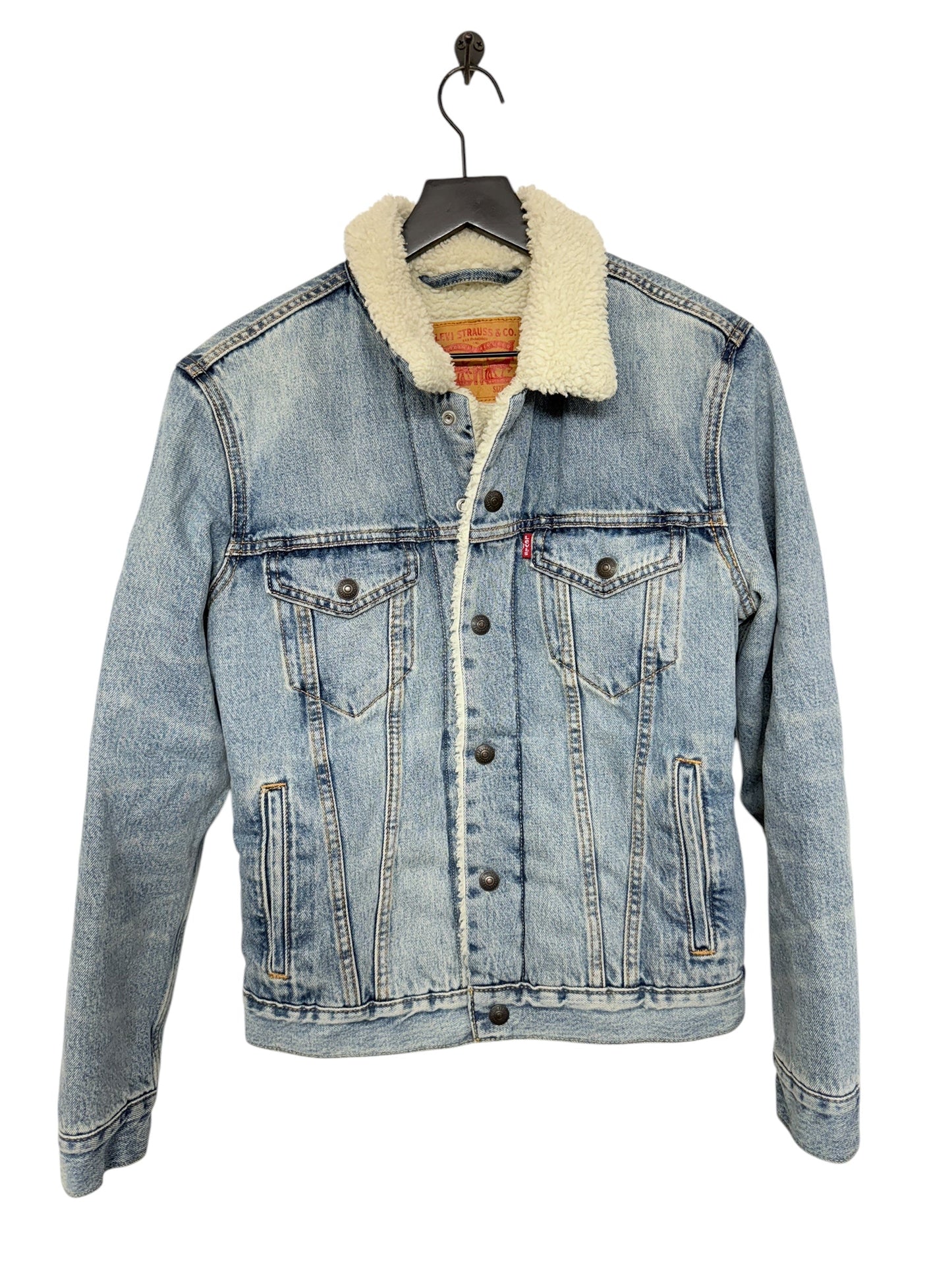 Jacket Denim By Levis In Blue Denim, Size: S