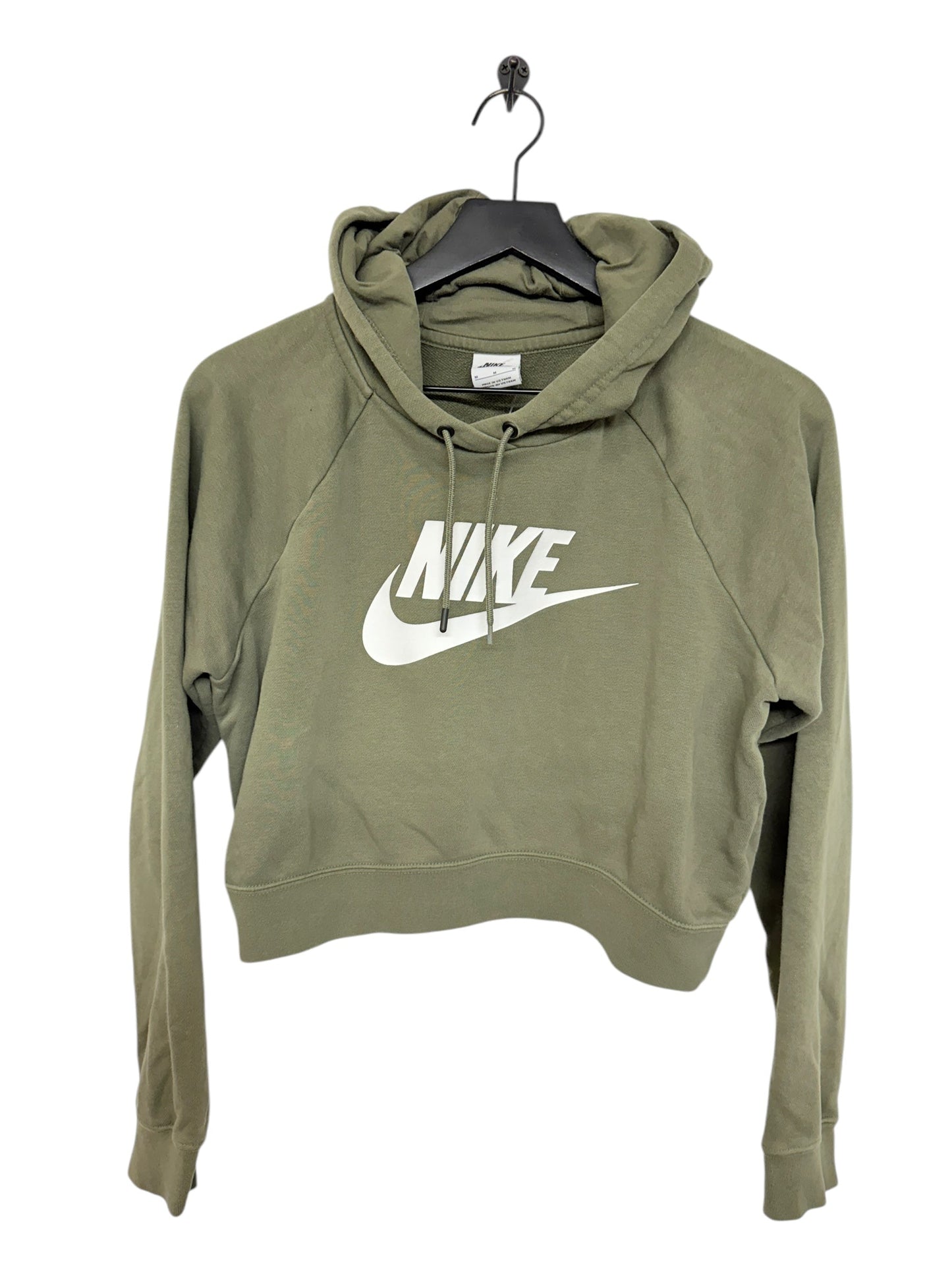 Sweatshirt Hoodie By Nike In Green, Size: M