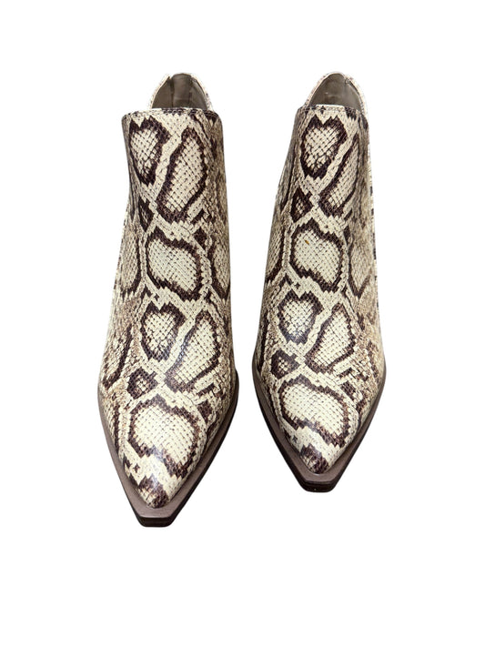 Boots Ankle Heels By Vince Camuto In Snakeskin Print, Size: 9.5