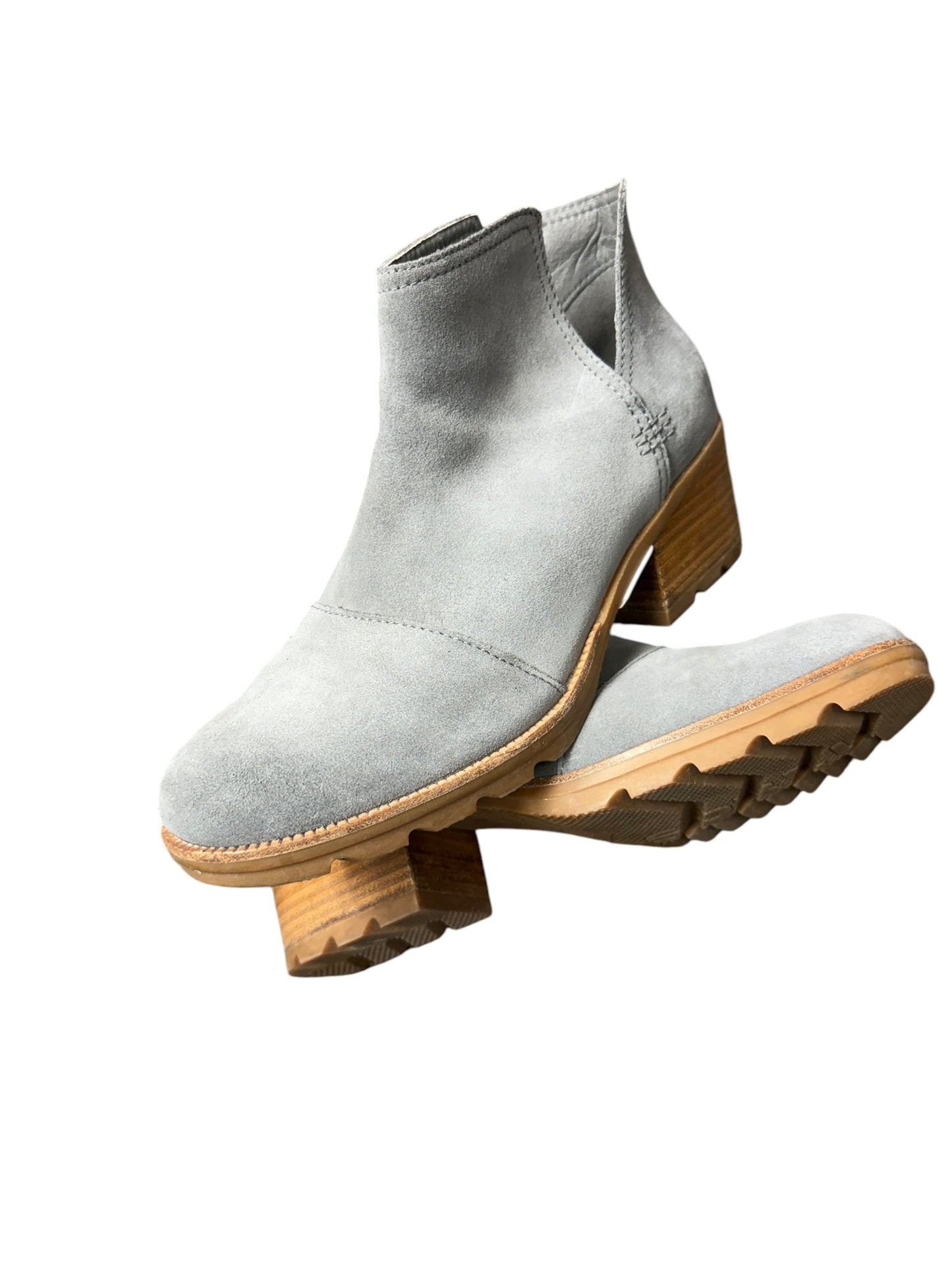 Boots Ankle Heels By Sorel In Grey, Size: 9.5