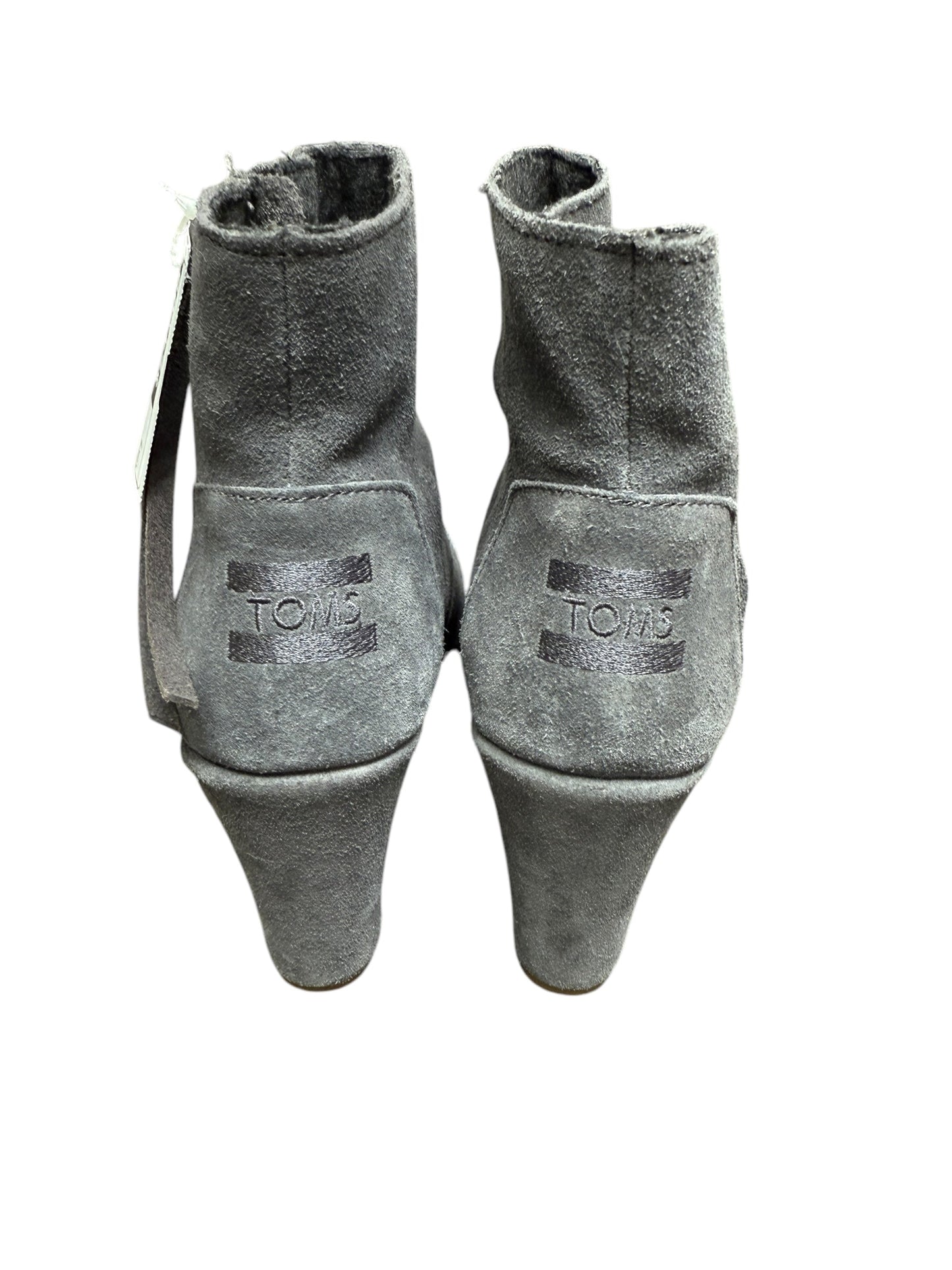 Boots Ankle Heels By Toms In Grey, Size: 7